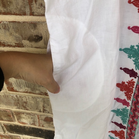 Johnny Was Embroidered Sleeveless Pocket Kimono L - Picture 10 of 16